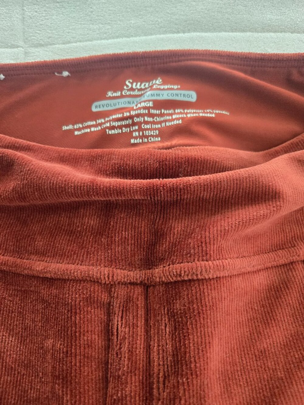Knit stretch corduroy leggings